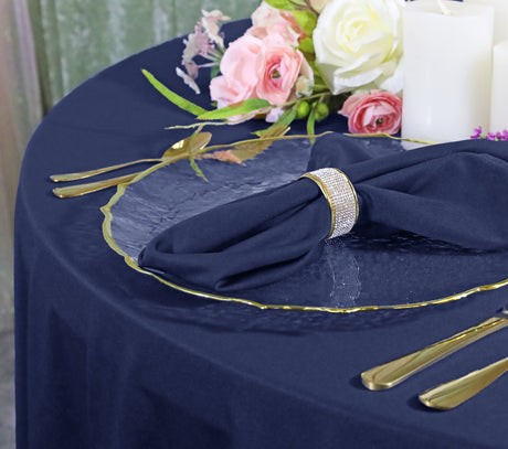 Square Scuba Table Overlay 72x72 Navy Blue