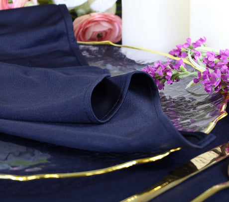 Square Scuba Table Overlay 72x72 Navy Blue