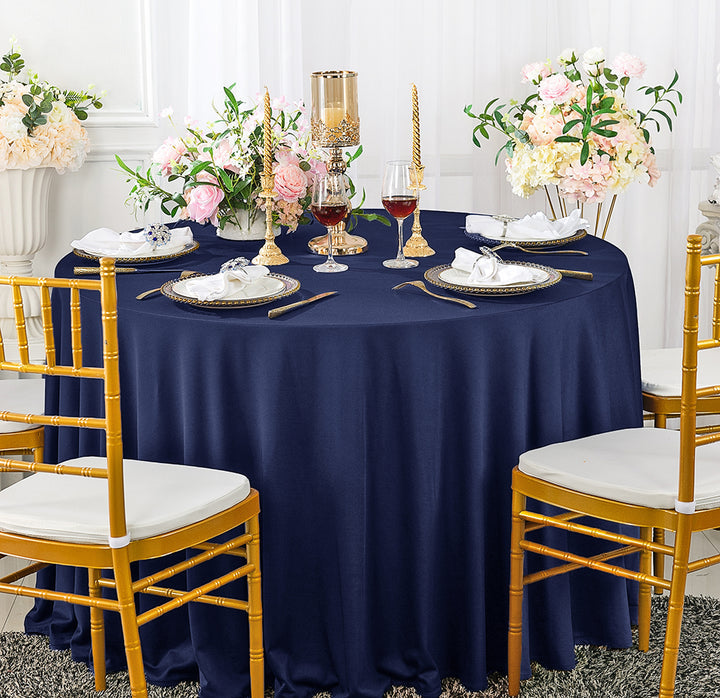 Seamless Round Wrinkle-Free Scuba Tablecloth