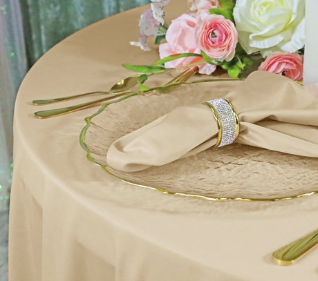 Square Scuba Table Overlay 72x72 Champagne