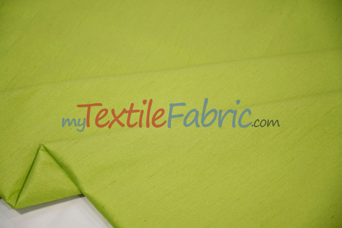 Faux Silk Polyester Dupioni Fabric - Solid Texture, 54" Width, Multiple Colors (Yards, Bolts, Sample Swatch)