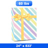 Chic Striped Gift Wrap 24" x 833' Roll 60 lbs
