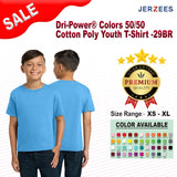 Jerzees® Dri Power Youth Cotton Polyester Crewneck Short Sleeve T-Shirt