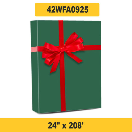 Versatile Solid Wrapping Paper 24" x 208' 60 lbs for Everyday Gift Wrapping