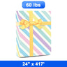 Elegant Striped Gift Wrap 24" x 417' Roll 60 lbs