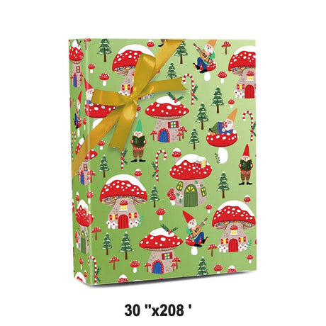 Christmas Gnomes Wrapping Paper 30'' x 208'