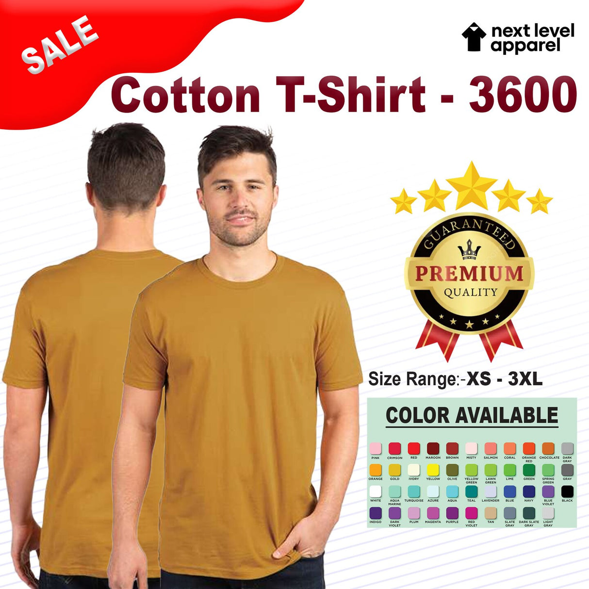 Next Level® Cotton Short Sleeve Crewneck T-Shirt