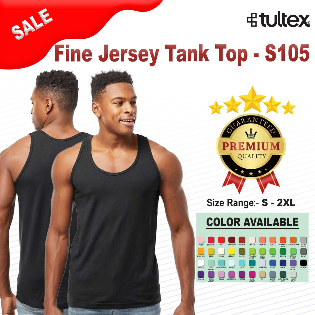 Tultex® Fine Jersey Sleeveless Tank Top