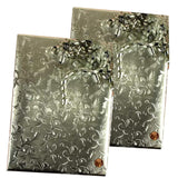 Silver Large Floral Embossed Metallic Wrapping Paper 24" x 417" Roll