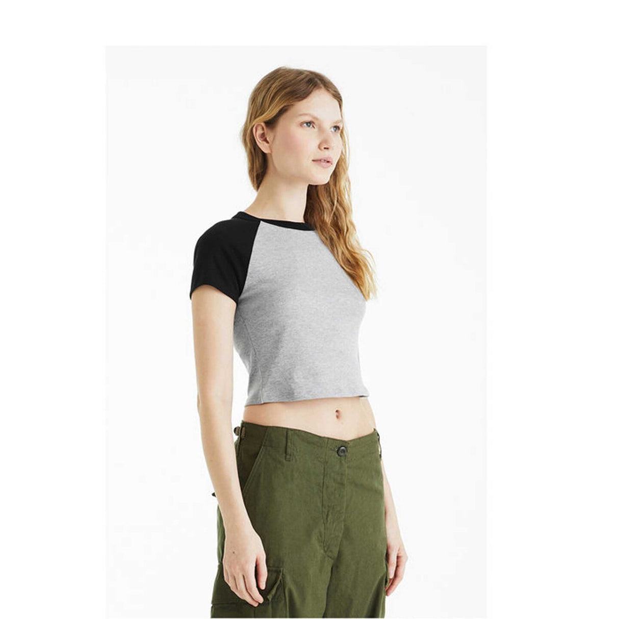 BELLA + CANVAS® Ladies Micro Ribbed Raglan Short Sleeve Baby T Shirt