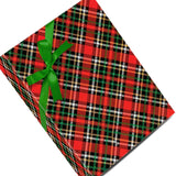 Plaid Christmas Wrapping Paper Red / Gold Holographic Plaid 30 '' × 208 '