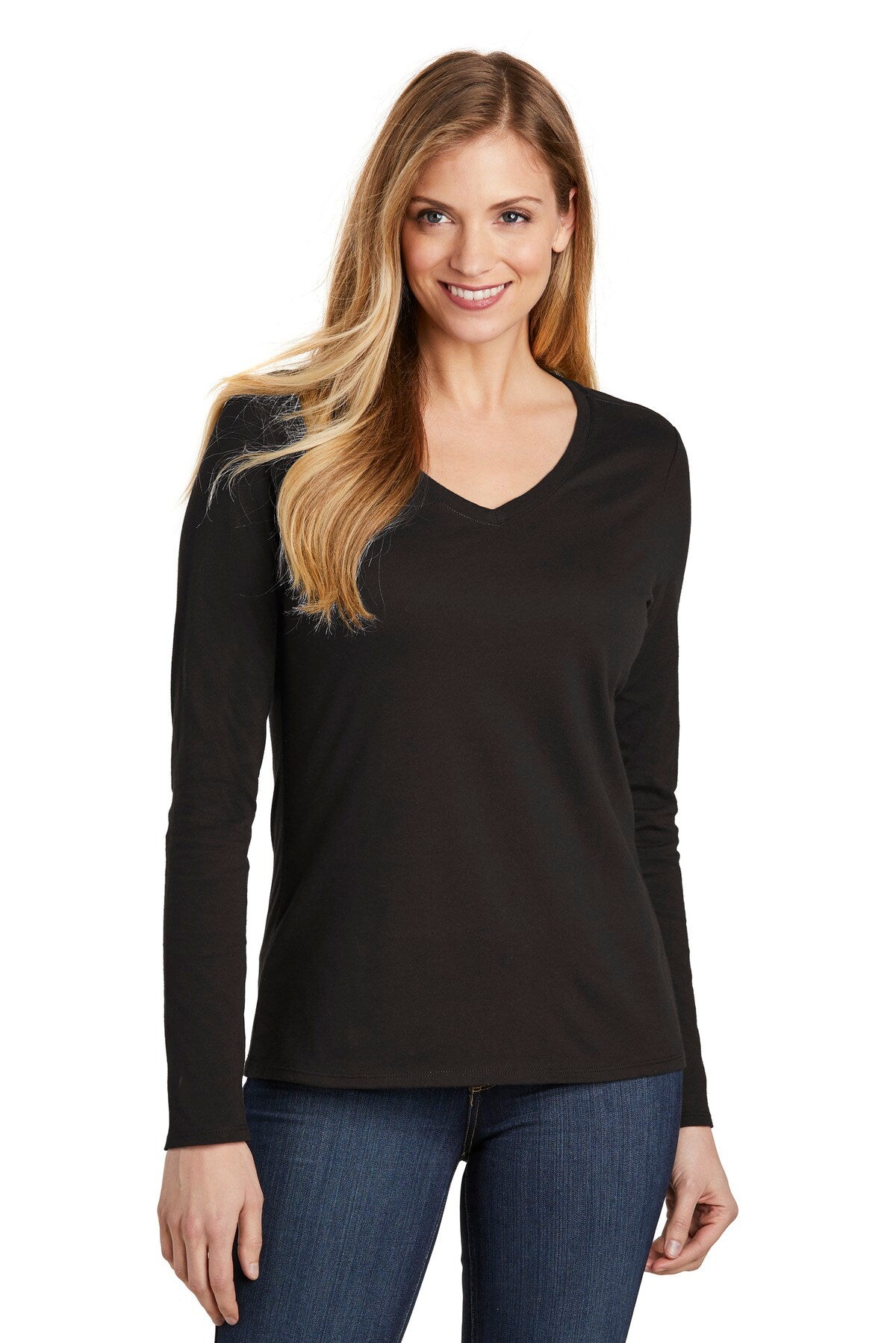 District® Women’s Long Sleeve V-Neck Tee