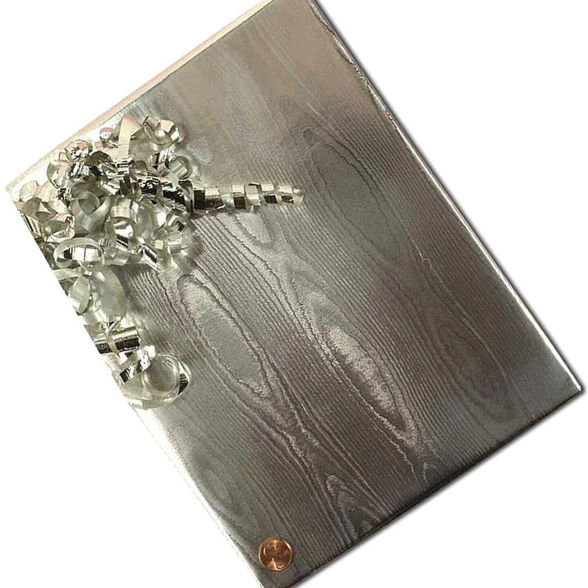 Silver Watercolor Embossed Metallic Wrapping Paper 24" x 833" Jumbo Roll