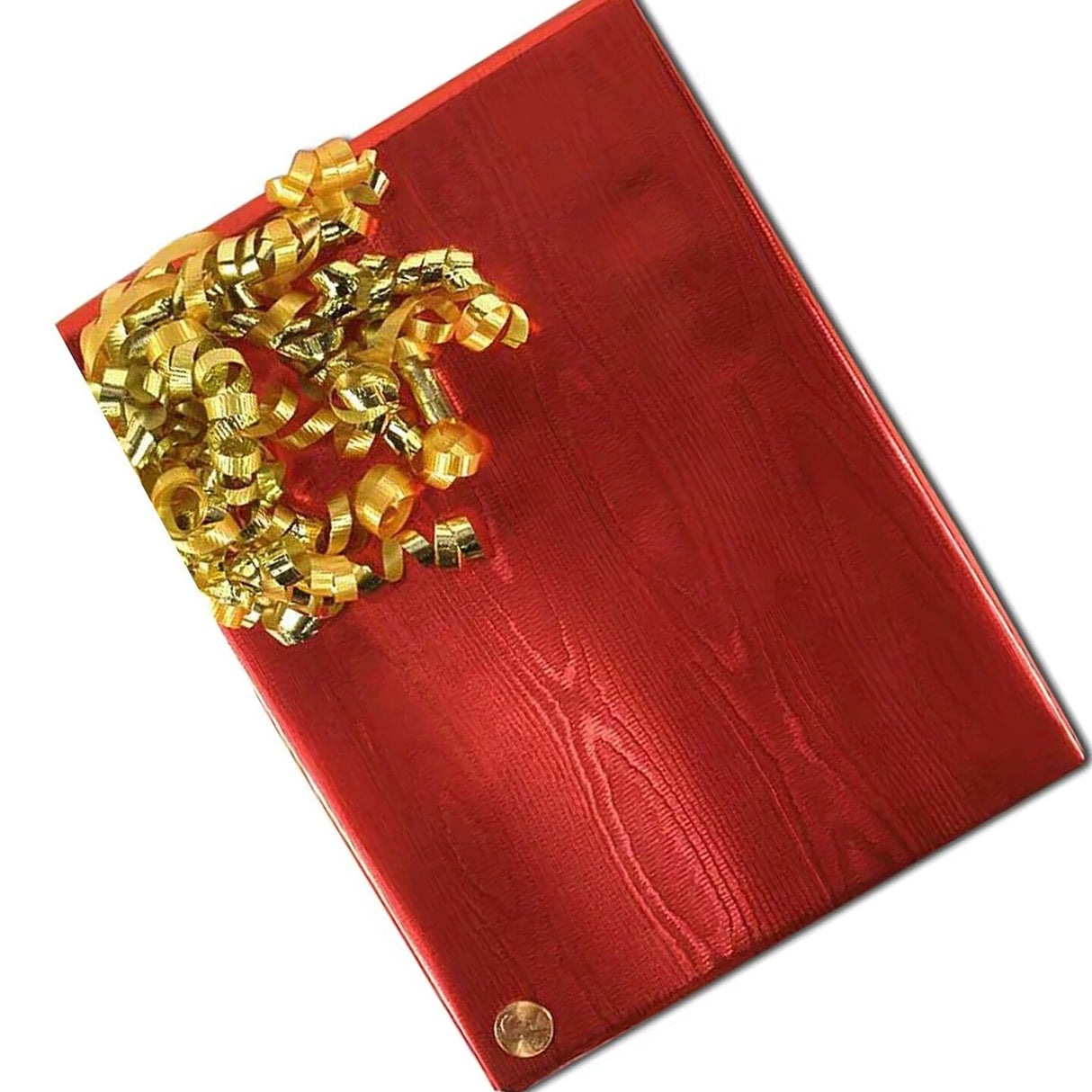 Red Watercolor Embossed Metallic Wrapping Paper 24" x 417" Roll