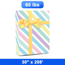 Striped Gift Wrap 30" x 208' Roll 60 lbs