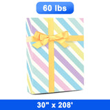 Striped Gift Wrap 30" x 208' Roll 60 lbs
