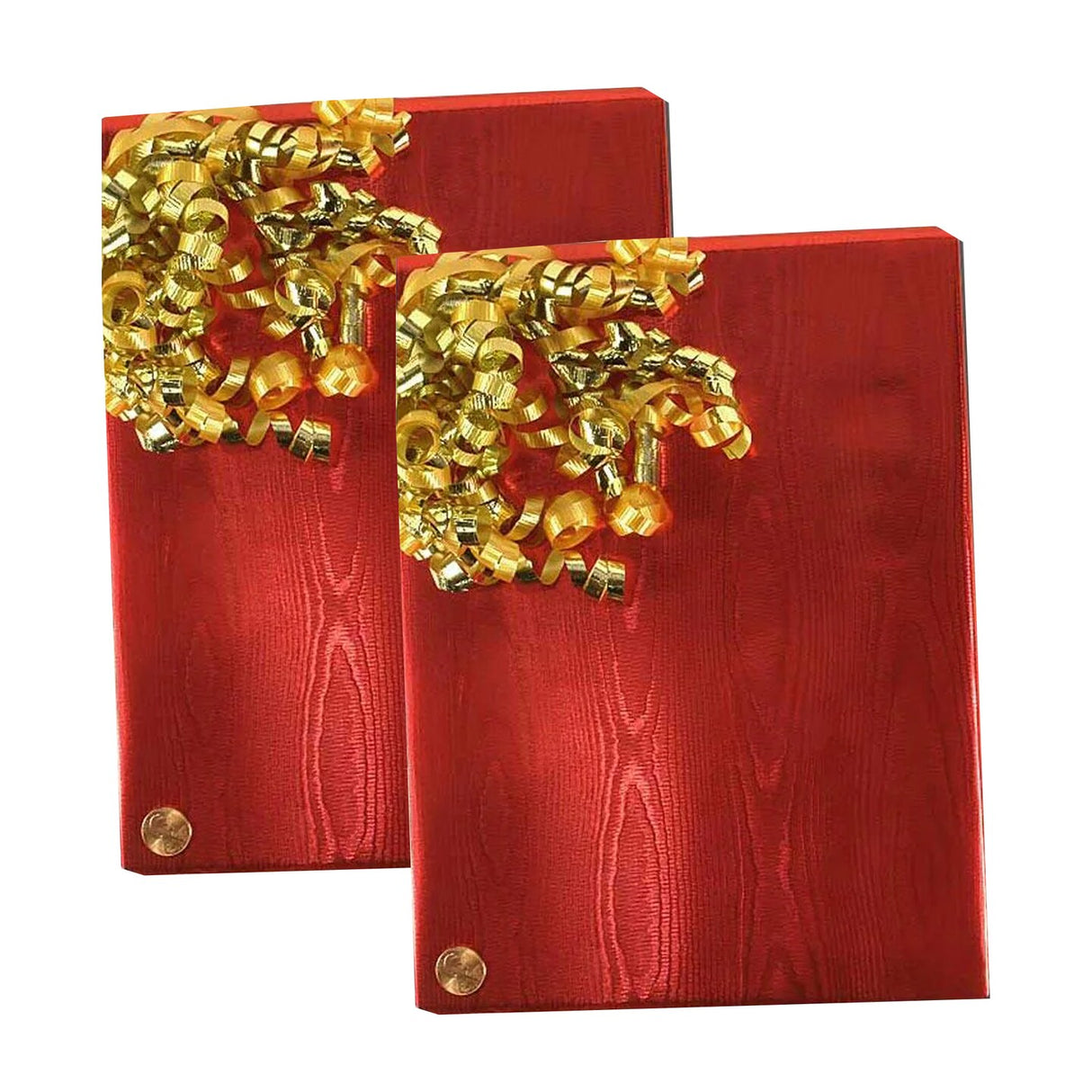 Red Watercolor Embossed Metallic Wrapping Paper 30" x 833" Jumbo Roll