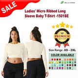 Bella + Canvas® Ladies Micro Ribbed Long Sleeve Baby T Shirt
