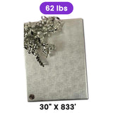 Silver Textured Embossed Metallic Wrapping Paper 30" x 833" Jumbo Roll
