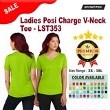Sport-Tek® Ladies Posi Charge V-Neck Short SleeveTee