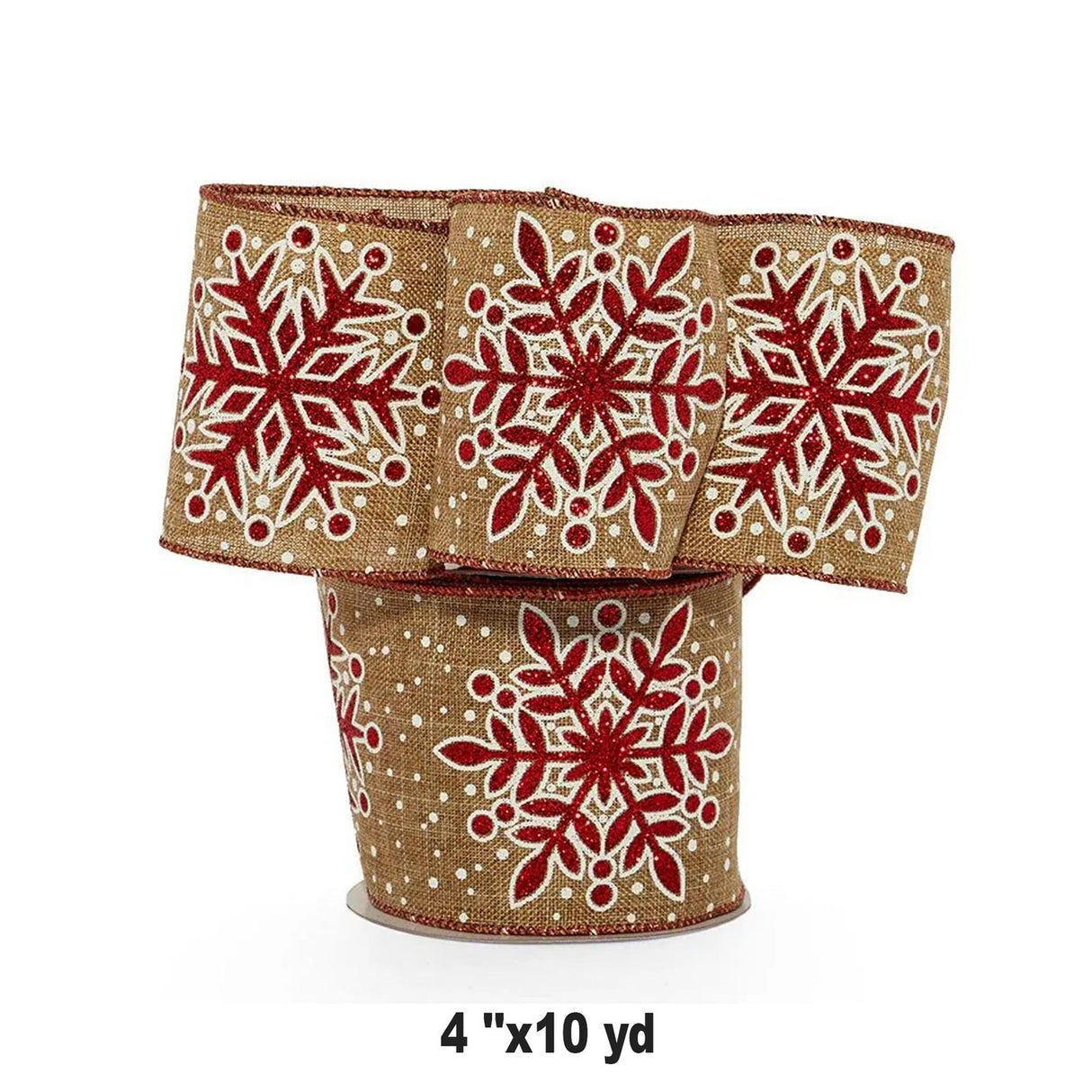 1 Roll Holiday Ribbon Deals 4" x 10 yd Christmas Ribbon
