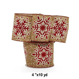1 Roll Holiday Ribbon Deals 4" x 10 yd Christmas Ribbon