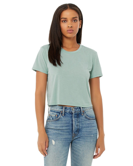 Bella + Canvas® Ladies Flowy Cropped T Shirt