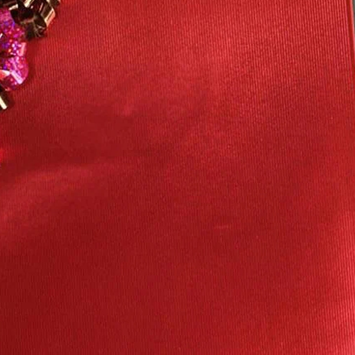 Cranberry Red Embossed Metallic Wrapping Paper 24" x 833" Jumbo Roll