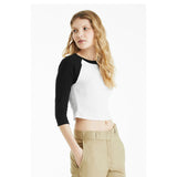 Bella + Canvas® Ladies Micro Ribbed Three Quarter Raglan Baby T Shirt