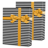 Vibrant Striped Wrapping Paper 24" x 417' Roll, Durable 62 lbs