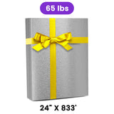 Pale Silver Embossed Metallic Wrapping Paper 24" x 833" Jumbo Roll