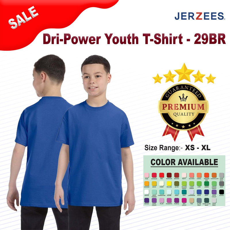 Jerzees® Dri Power Youth Short Sleeve Crew Neck T-Shirt