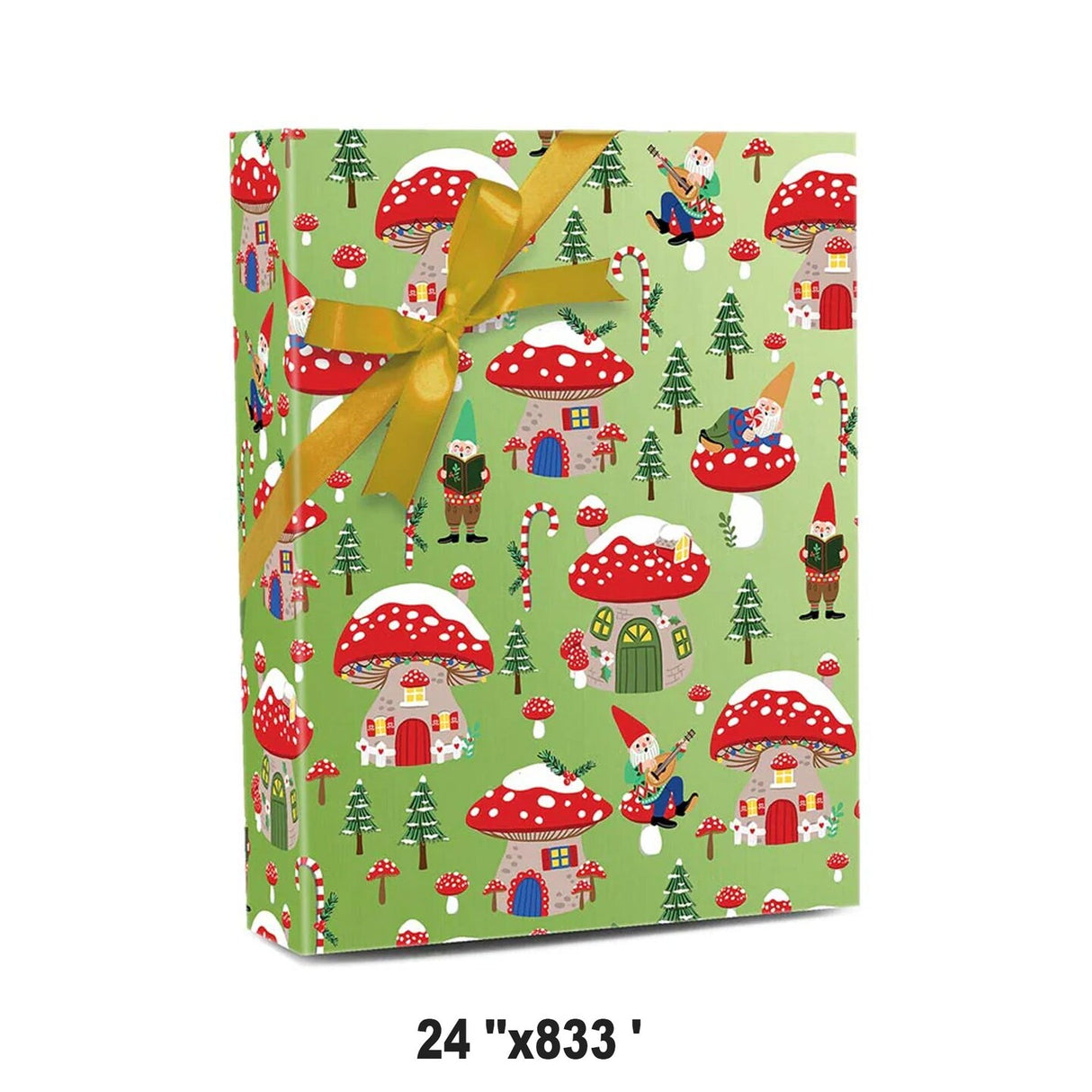 Christmas Gnomes Wrapping Paper 24'' x833'