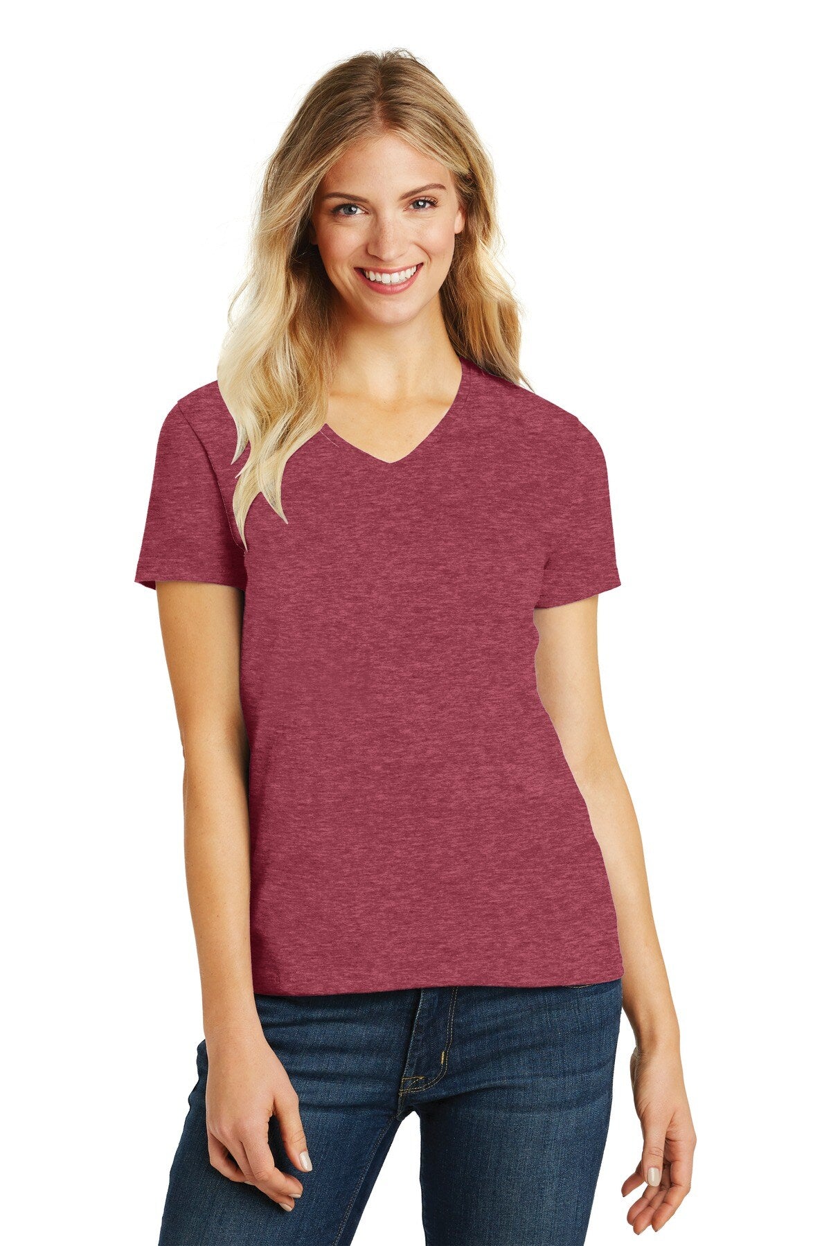 District® Women’s Perfect Blend Short Sleeve CVC V-Neck Tee