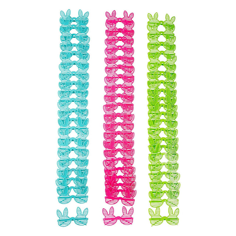 Colorful Easter Bunny Shutter Glasses – Set of 72 for Festive Celebrations