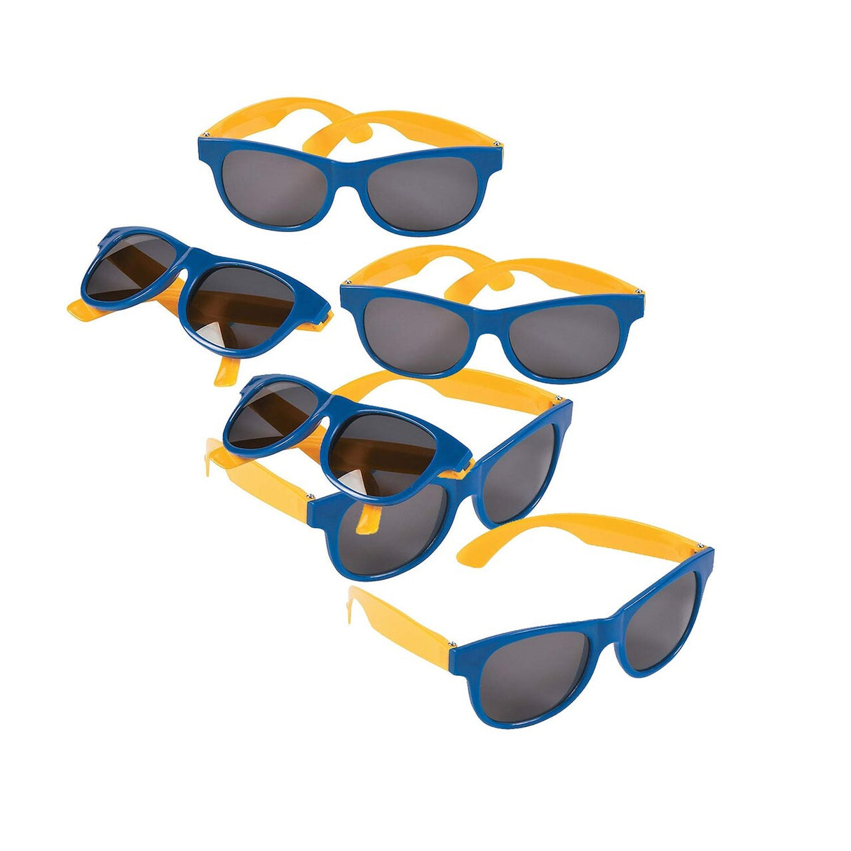 Adult’s Blue & Gold Two-Tone Sunglasses - 12 Pc.