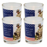 2 1/2" Personalized Patriotic Photo Memorial Votive Holders 12 Pieces