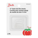 Dritz Swim Suit Bra G-Hooks - 0.75" Clear - 2pc