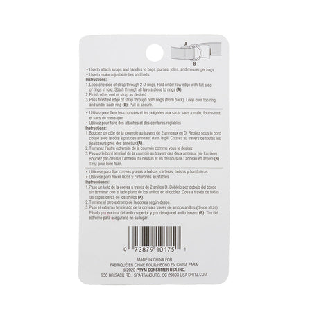 Dritz 4pc Gold D-Rings - 1"