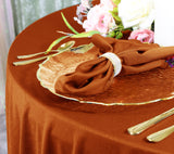Round Scuba Tablecloth 90 Inch Rust/Burnt Orange