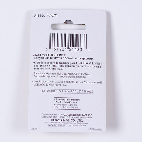 Clover Chaco Liner Refill - Yellow