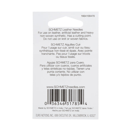 Schmetz Leather Machine Needles - 100/16 - 5 ct