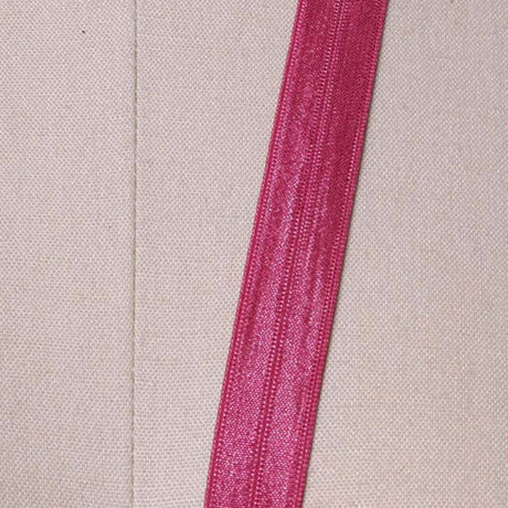 5/8" 3 Yards Magenta Fold Over Elastic Trim Soft Stretch Sewing Ribbon