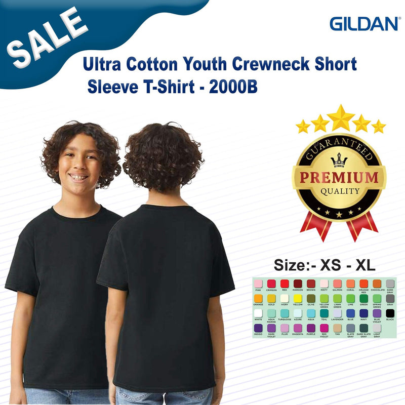 Gildan® Ultra Cotton Youth Crewneck Short Sleeve T-Shirt