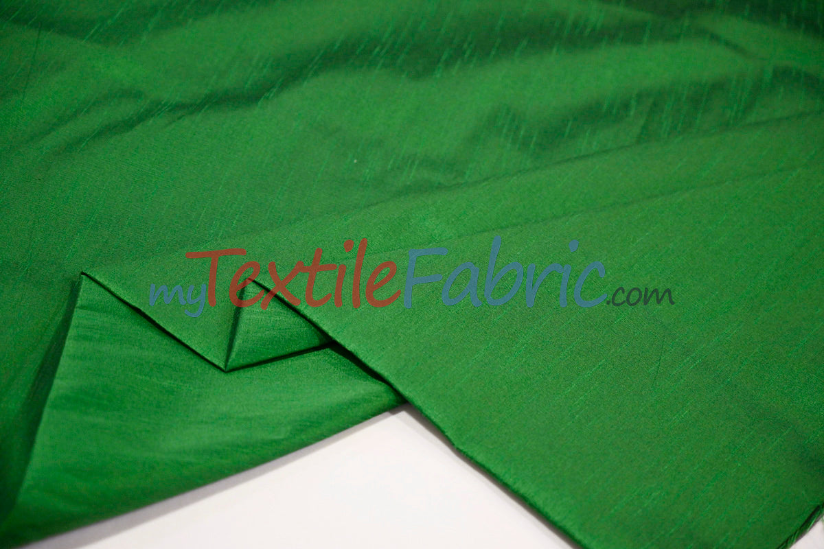 Faux Silk Polyester Dupioni Fabric - Solid Texture, 54" Width, Multiple Colors (Yards, Bolts, Sample Swatch)
