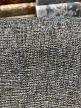 Entourage Wolf Shabby Grained Woven Upholstery Fabric - Gray, Green, Gold Basketweave, 56" Width (By The Yard)