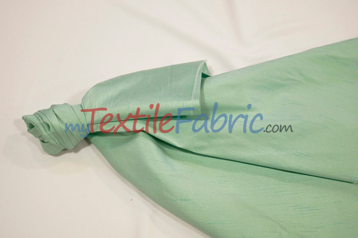 Faux Silk Polyester Dupioni Fabric - Solid Texture, 54" Width, Multiple Colors (Yards, Bolts, Sample Swatch)