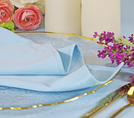 Scuba Square Table Overlay 72x72 Baby Blue