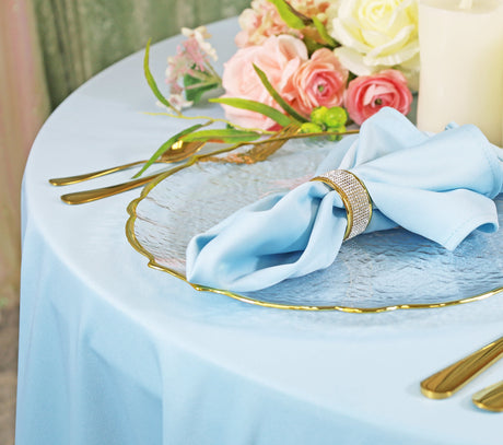 Scuba Square Table Overlay 72x72 Baby Blue