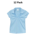 Camisa uniforme para niña con cuello en V